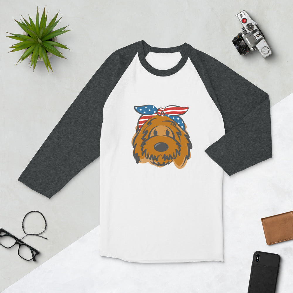 patriotic tuxedo doodle raglan