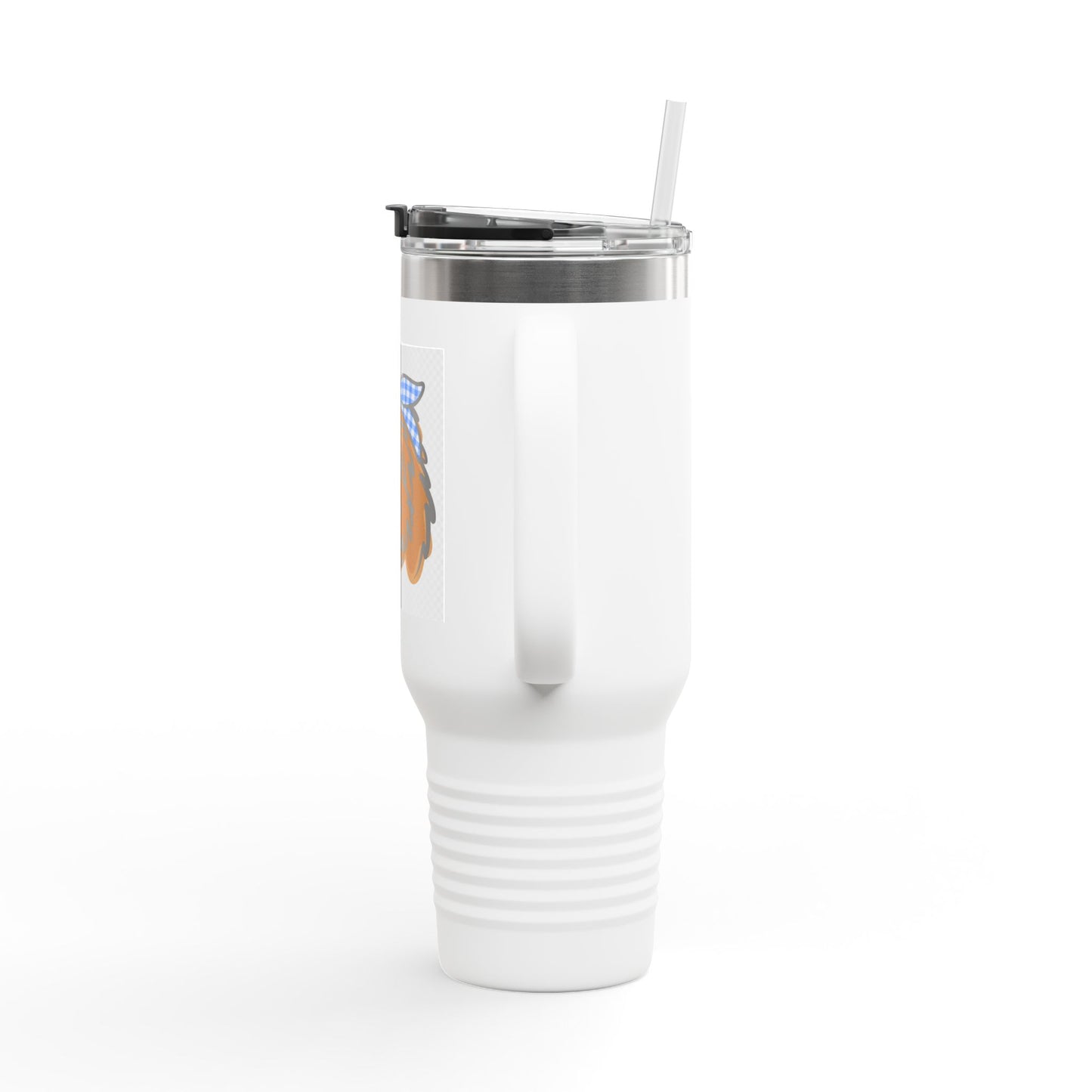 40oz insulated travel mug- doodle girl
