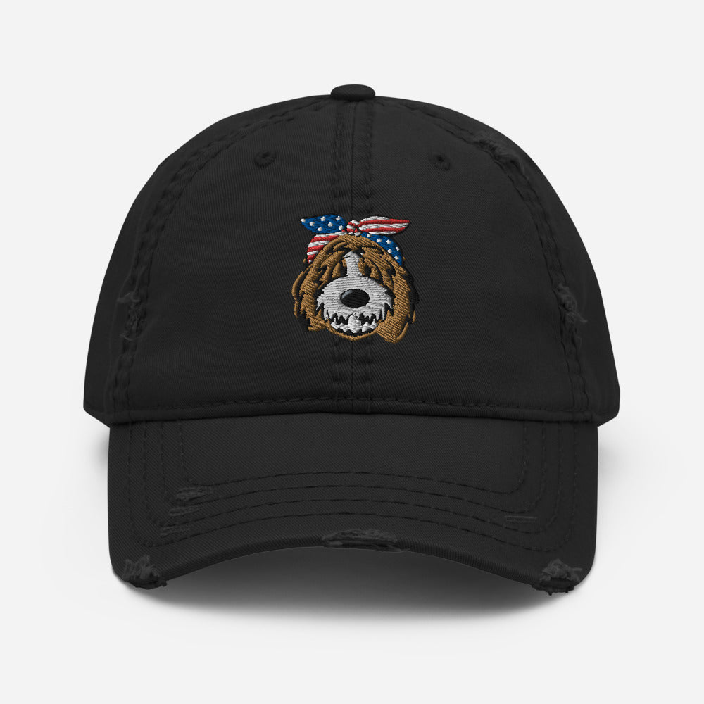 patriotic tuxedo doodle headband dad hat