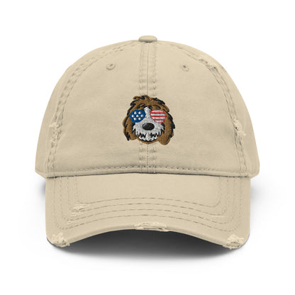 Patriotic Tuxedo Doodle Sunglasses Dad Hat