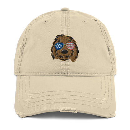 Patriotic Doodle Sunglasses Dad Hat