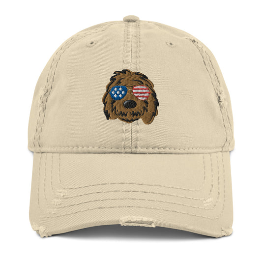 Patriotic Doodle Sunglasses Dad Hat