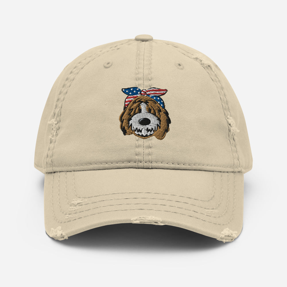 patriotic tuxedo doodle headband dad hat