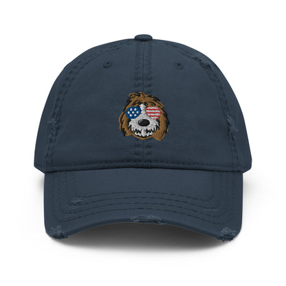 Patriotic Tuxedo Doodle Sunglasses Dad Hat