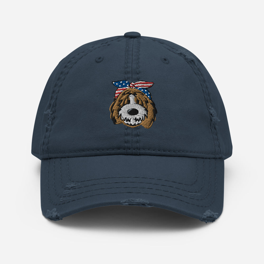 patriotic tuxedo doodle headband dad hat
