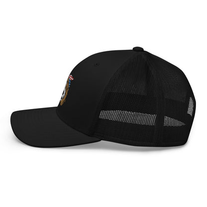 Patriotic Tuxedo Doodle Trucker Hat
