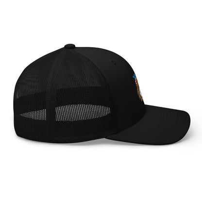 Patriotic Tuxedo Doodle Trucker Hat