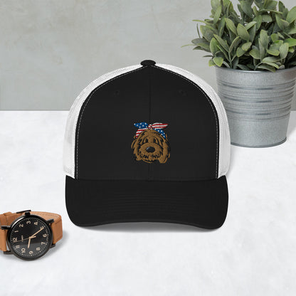 Patriotic Doodle Headband Trucker Hat