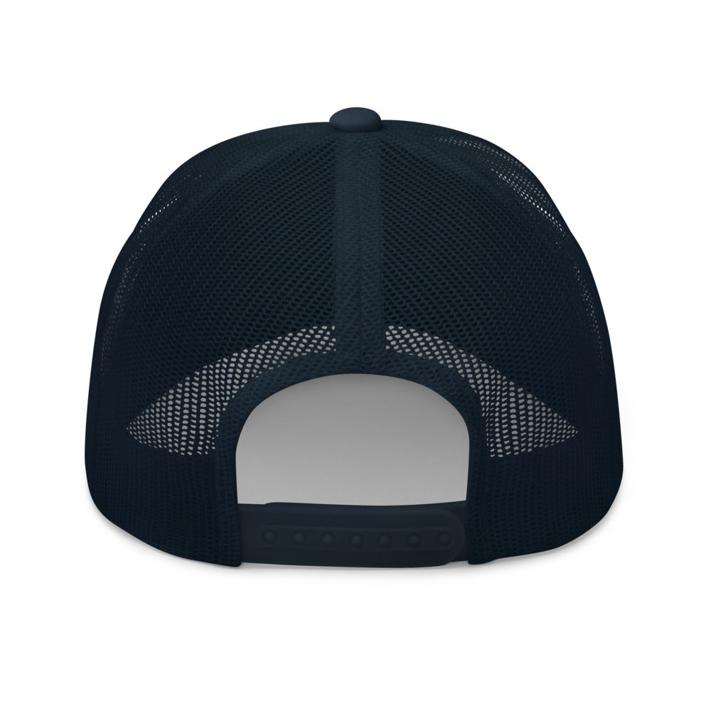 patriotic tuxedo doodle trucker hat