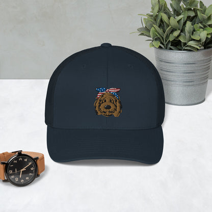Patriotic Doodle Headband Trucker Hat