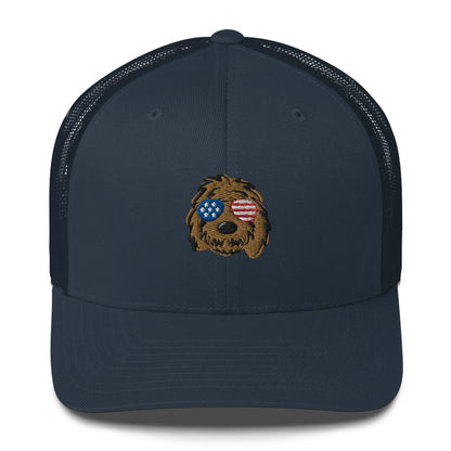 Patriotic Doodle Sunglasses Trucker Hat