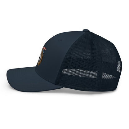 Patriotic Tuxedo Doodle Trucker Hat