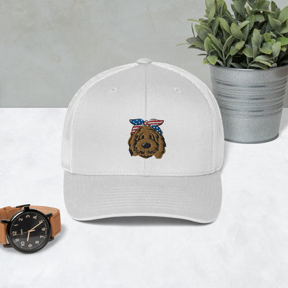 Patriotic Doodle Headband Trucker Hat