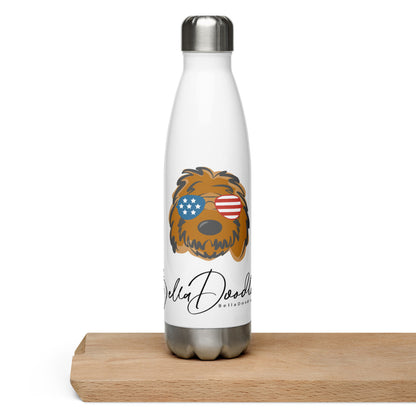 Patriotic Doodle Sunglasses Water Bottle