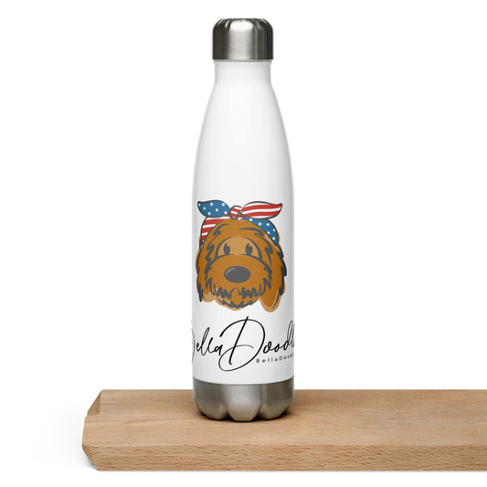 Patriotic Doodle Headband Water Bottle