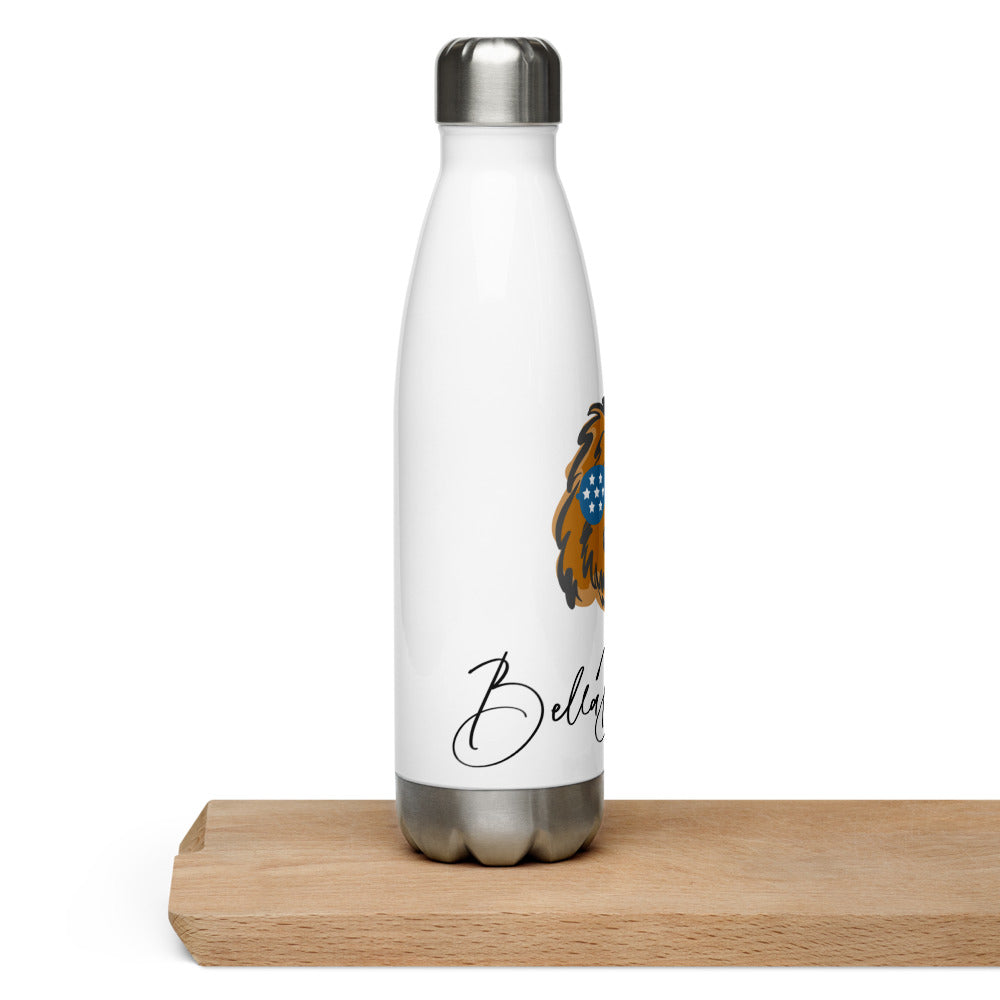 patriotic doodle sunglasses water bottle
