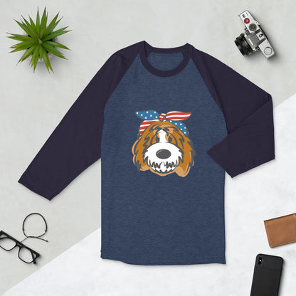 Patriotic Tuxedo Doodle Raglan