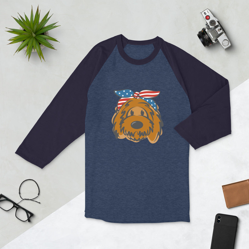 patriotic tuxedo doodle raglan