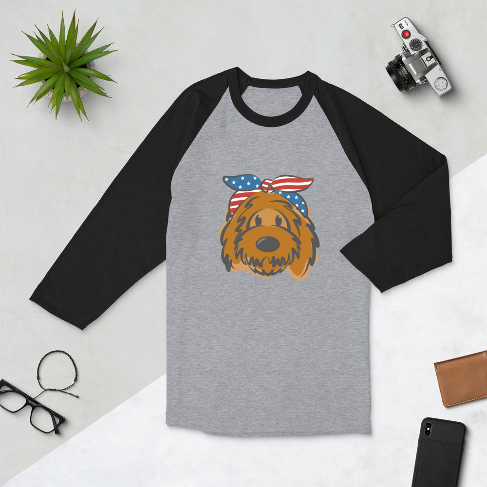 patriotic tuxedo doodle raglan