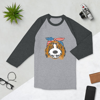 Patriotic Tuxedo Doodle Raglan