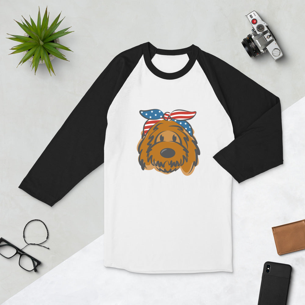 patriotic tuxedo doodle raglan