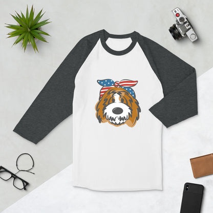 Patriotic Tuxedo Doodle Raglan