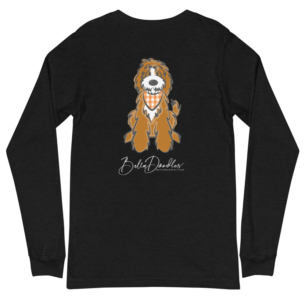 fall plaid tuxedo long sleeve tee