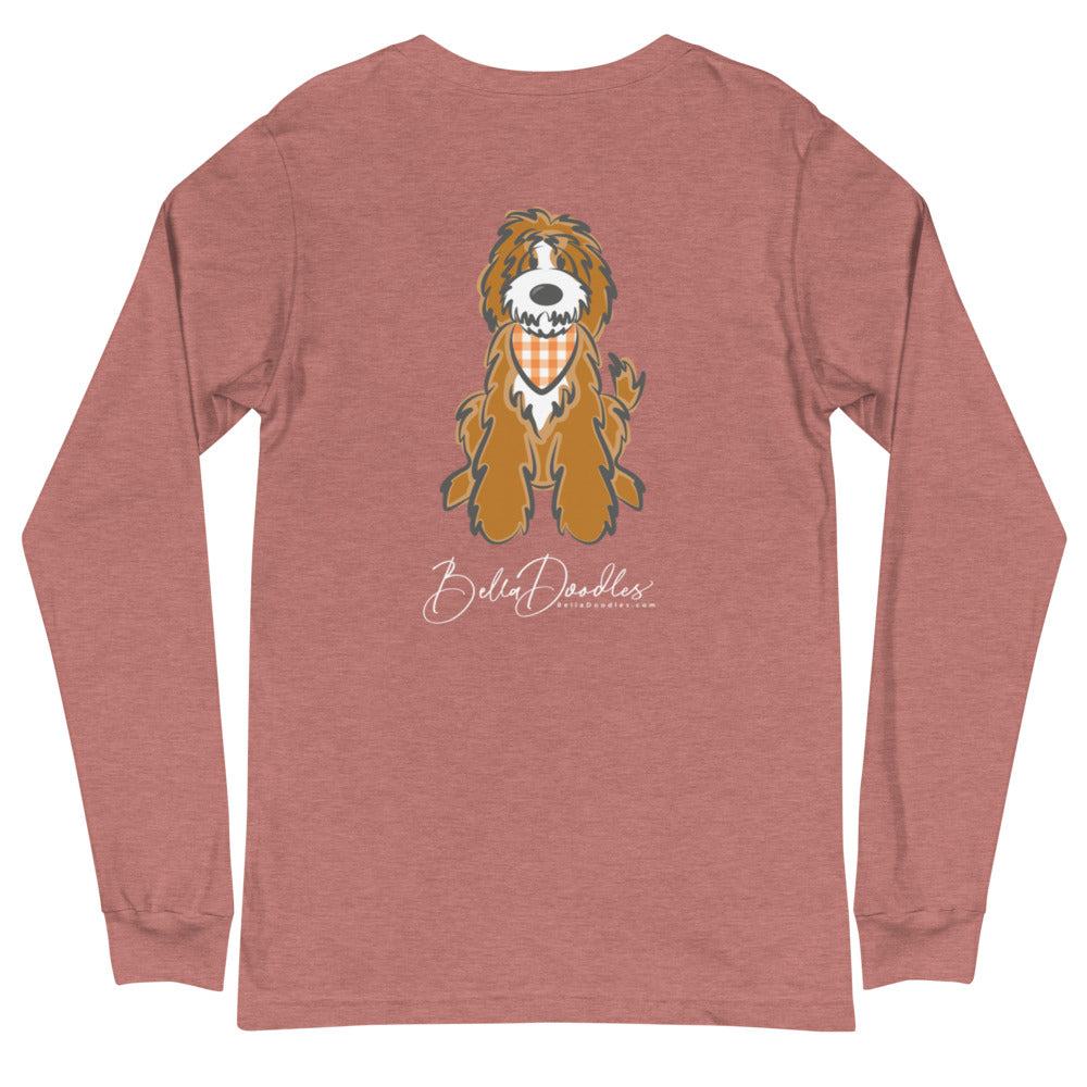 fall plaid tuxedo long sleeve tee