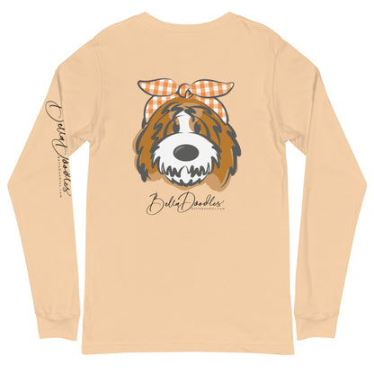 Fall Doodle Plaid Long Sleeve Tee