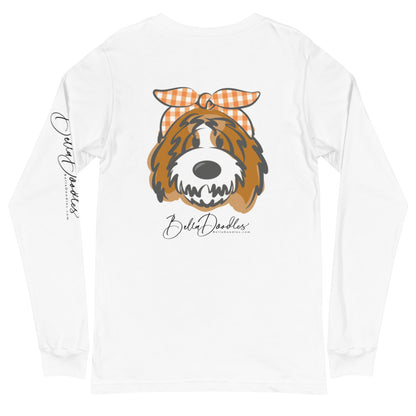 Fall Doodle Plaid Long Sleeve Tee