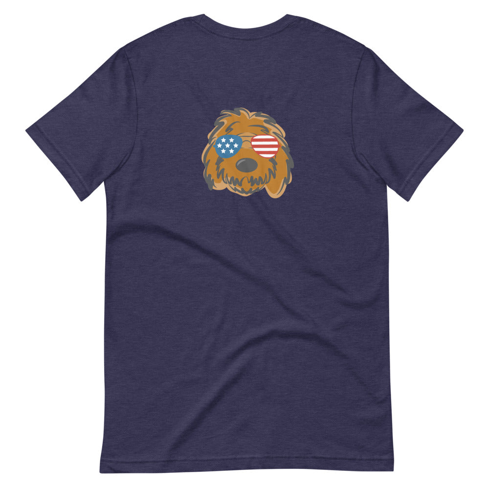 patriotic doodle sunglasses t-shirt