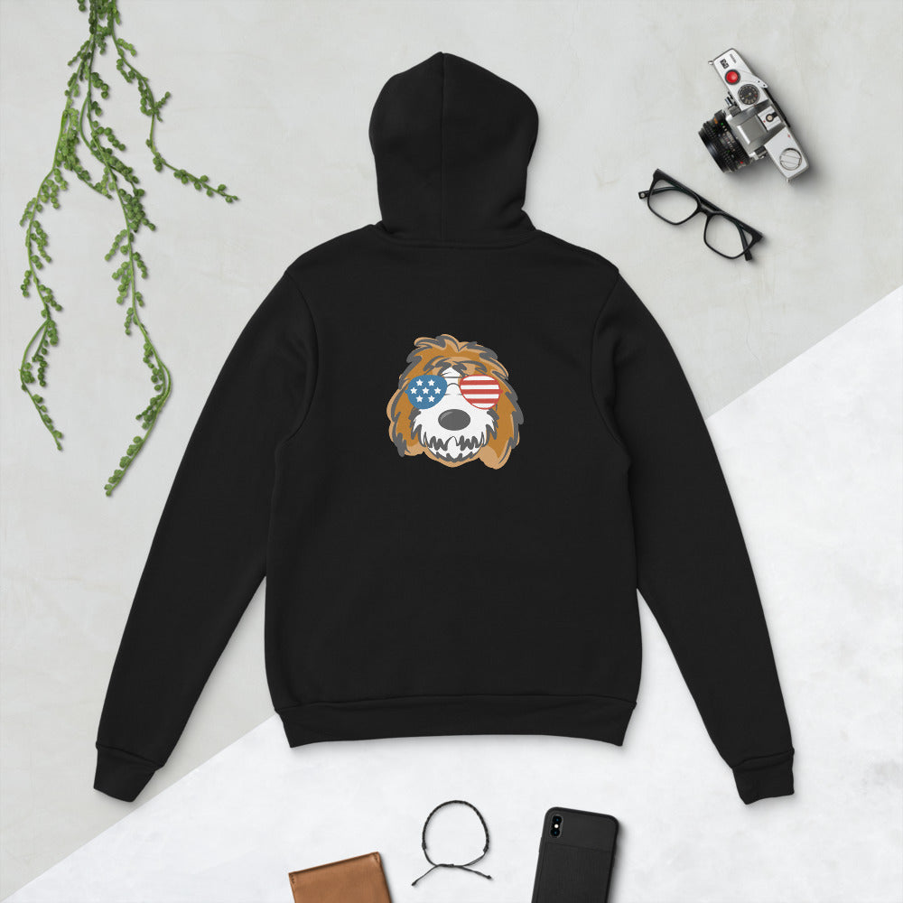 patriotic tuxedo doodle sunglasses hoodie