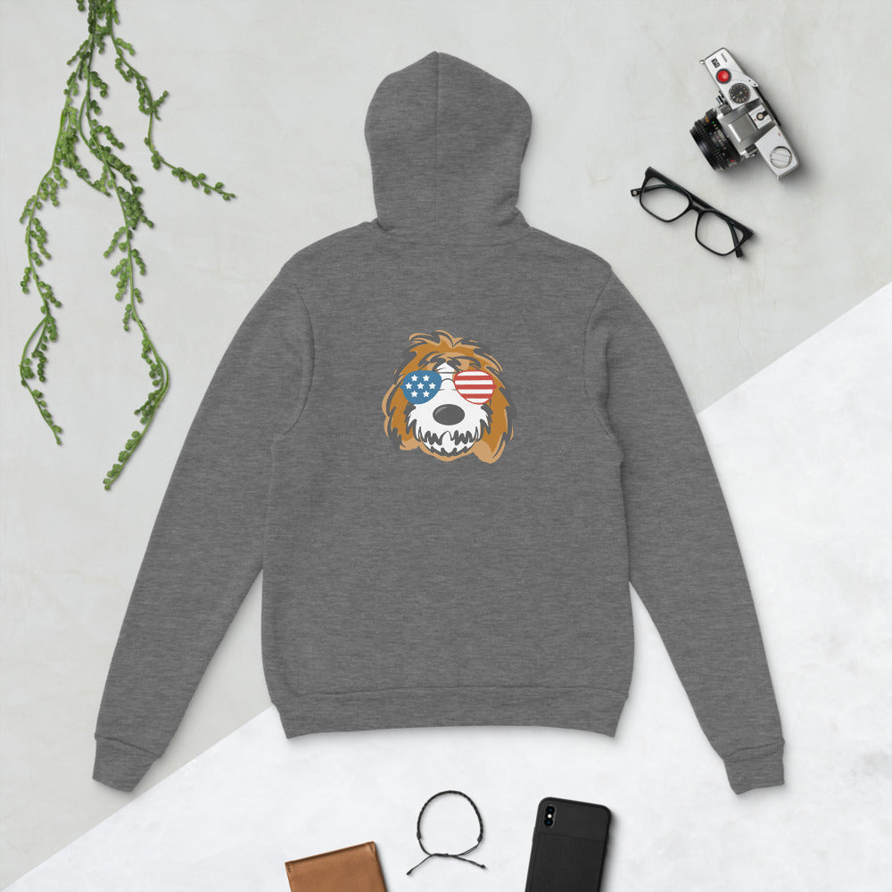 patriotic tuxedo doodle sunglasses hoodie