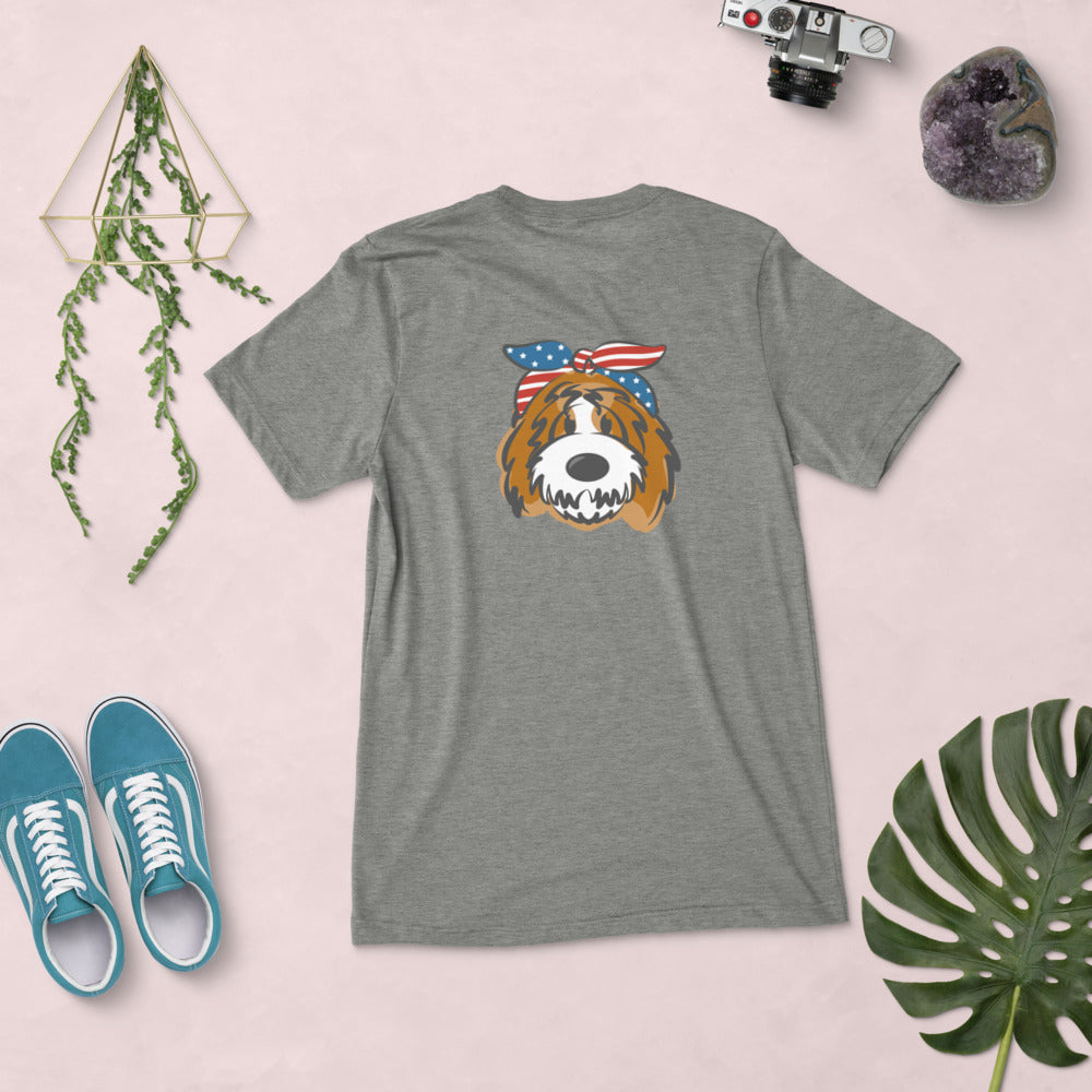 patriotic tuxedo doodle headband t-shirt