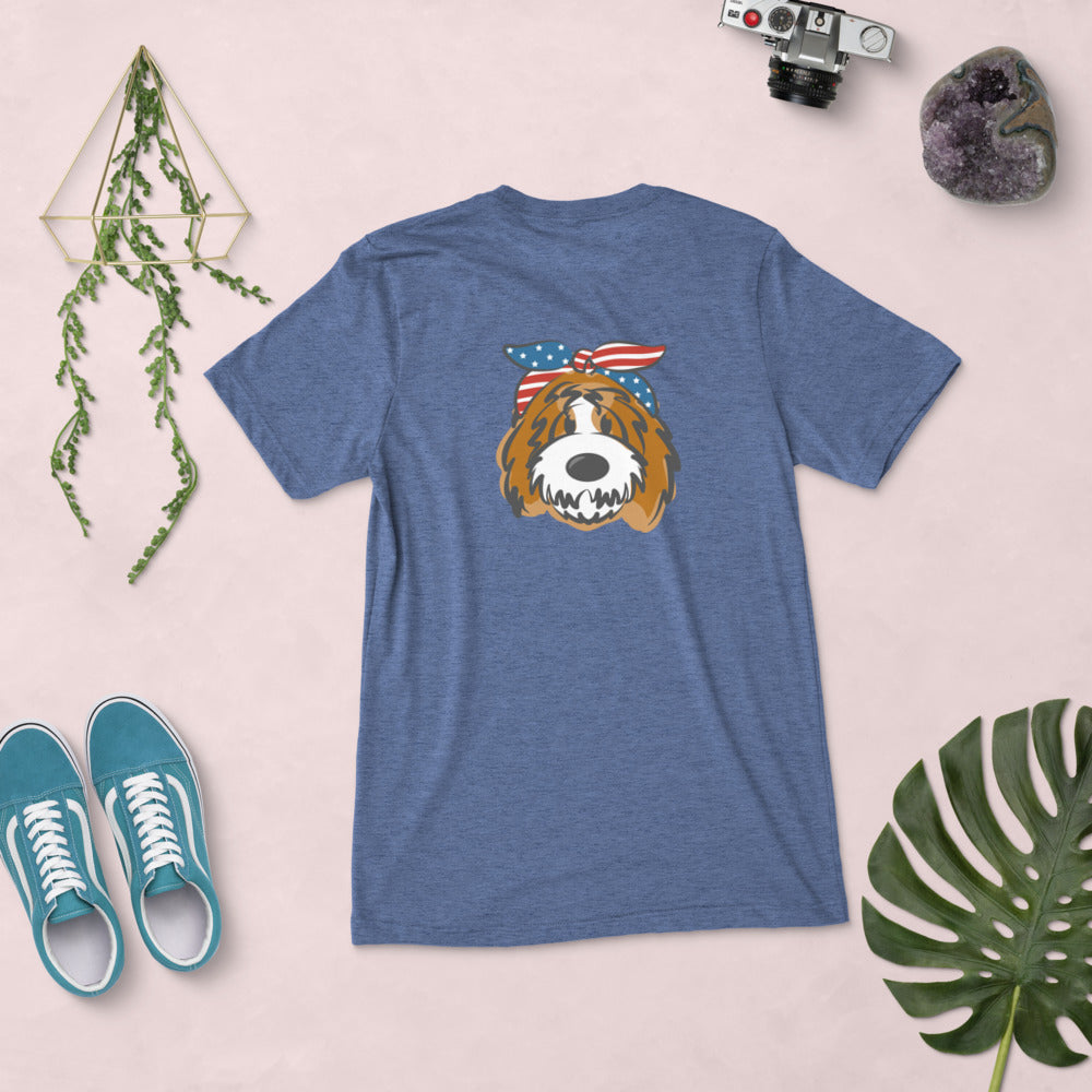patriotic tuxedo doodle headband t-shirt