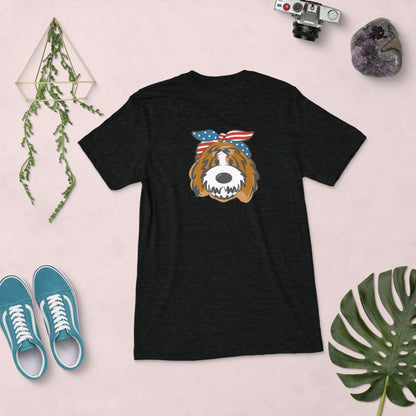 Patriotic Tuxedo Doodle Headband T-Shirt