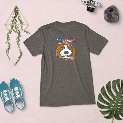 Patriotic Tuxedo Doodle Headband T-Shirt