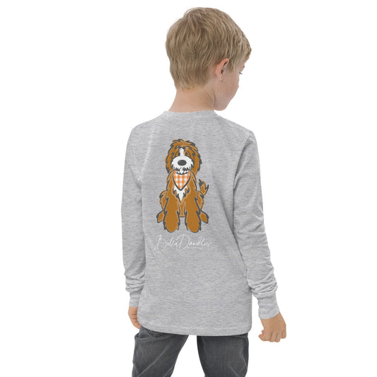 Fall Doodle Plaid Youth Long Sleeve