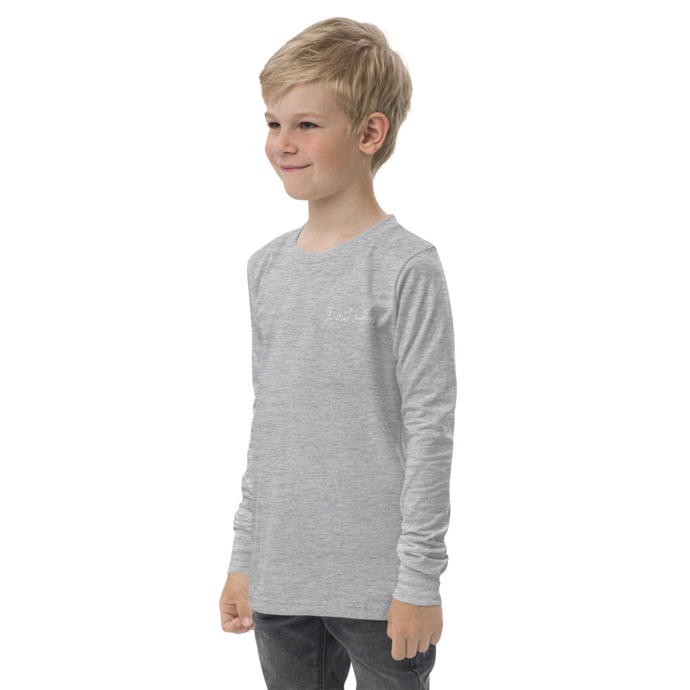 fall doodle plaid youth long sleeve