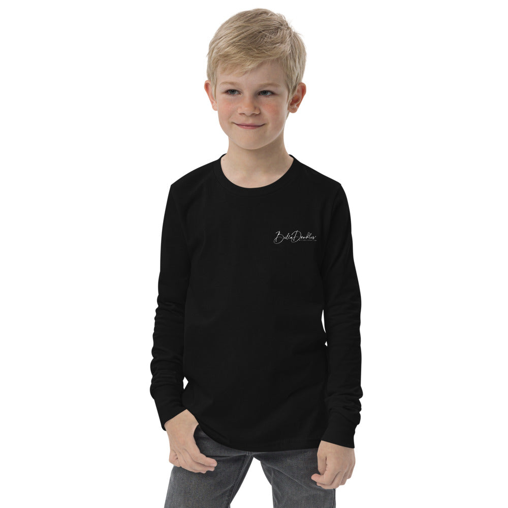 fall doodle plaid youth long sleeve