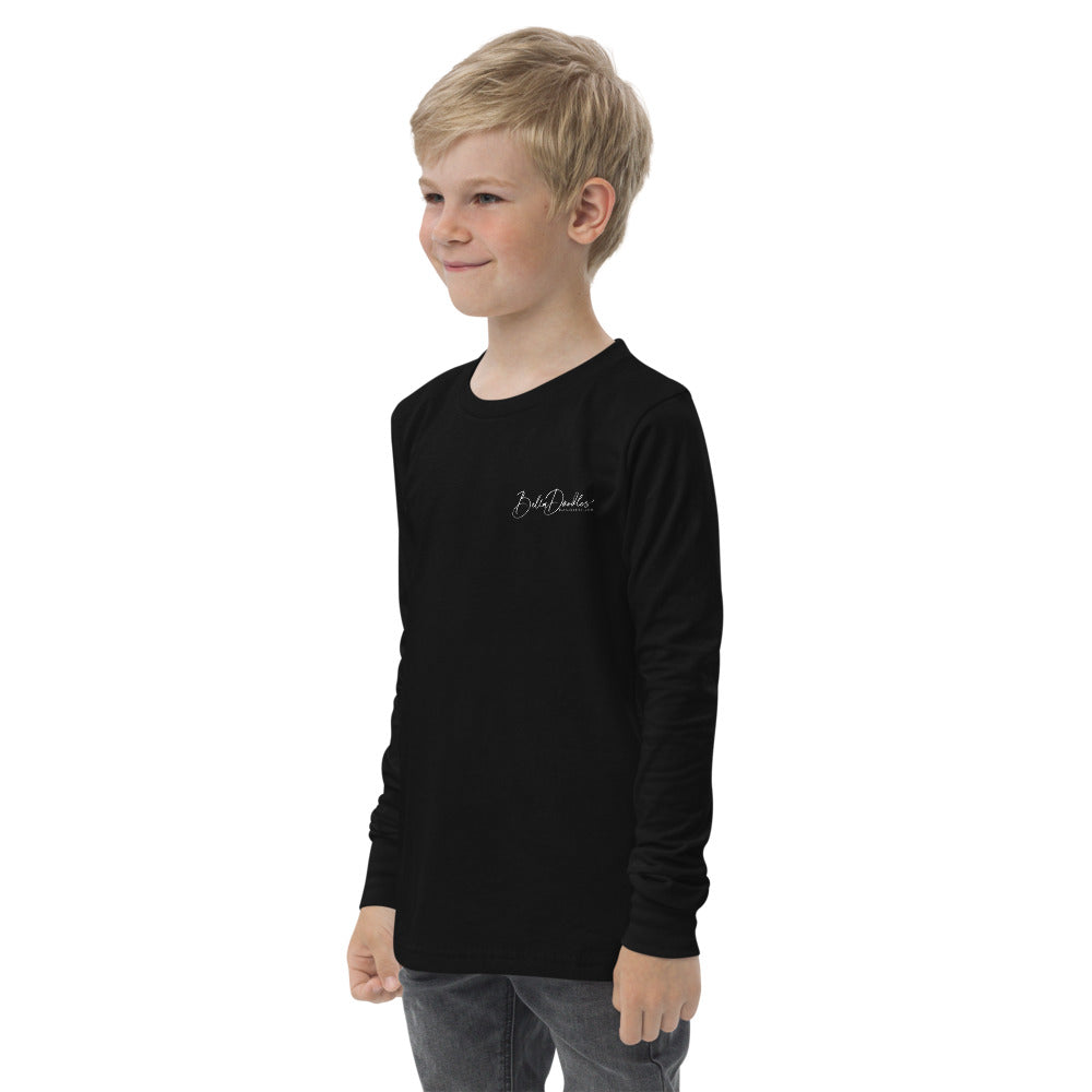 fall doodle plaid youth long sleeve