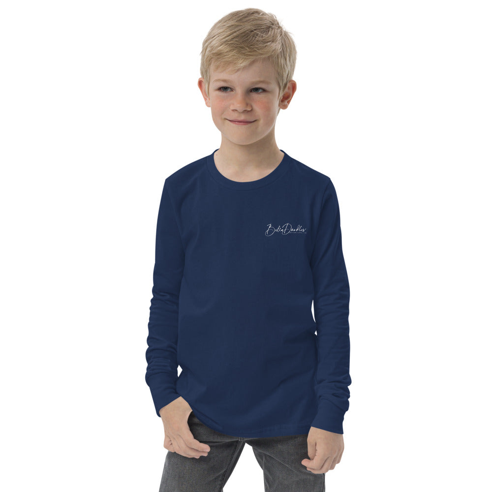 fall doodle plaid youth long sleeve