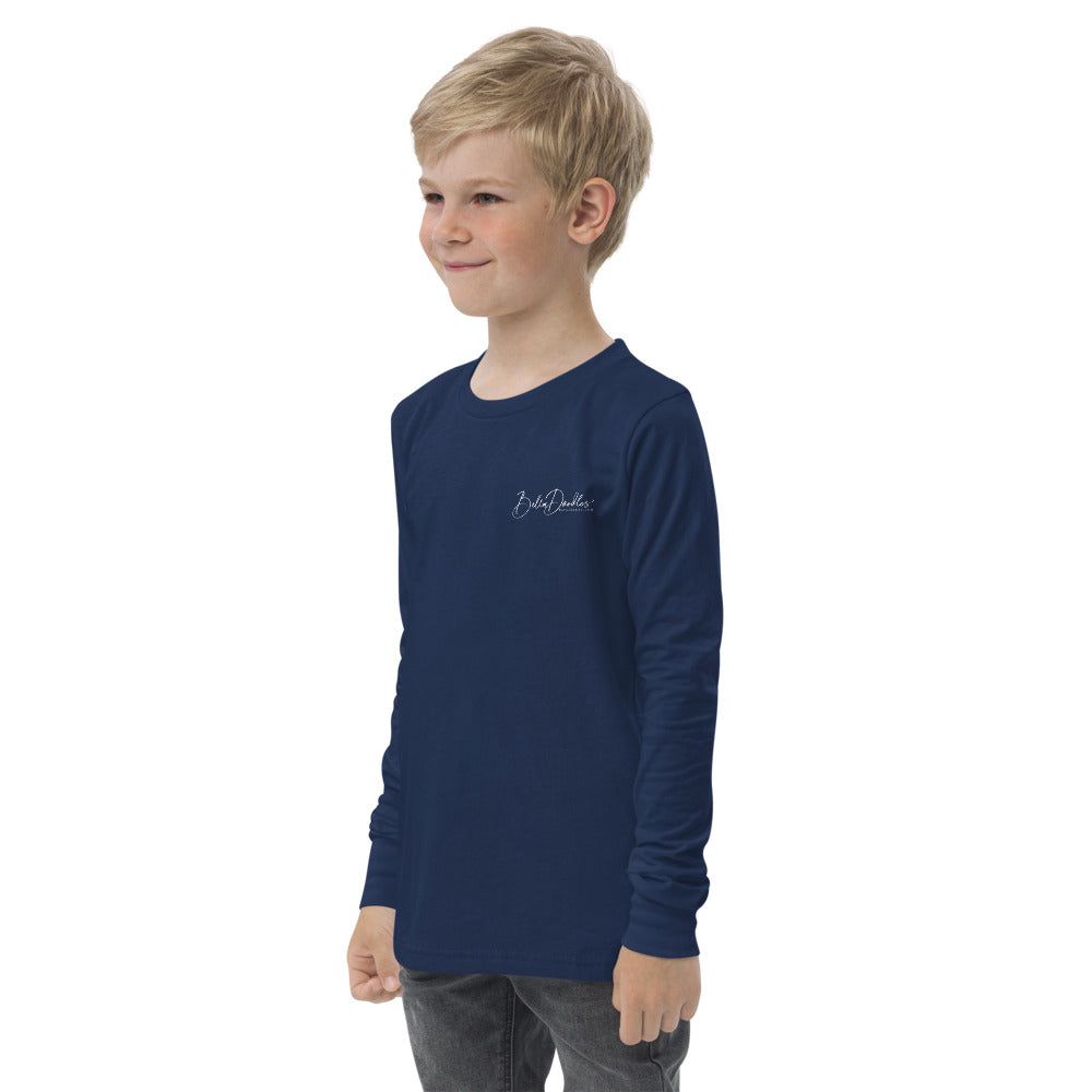 fall doodle plaid youth long sleeve