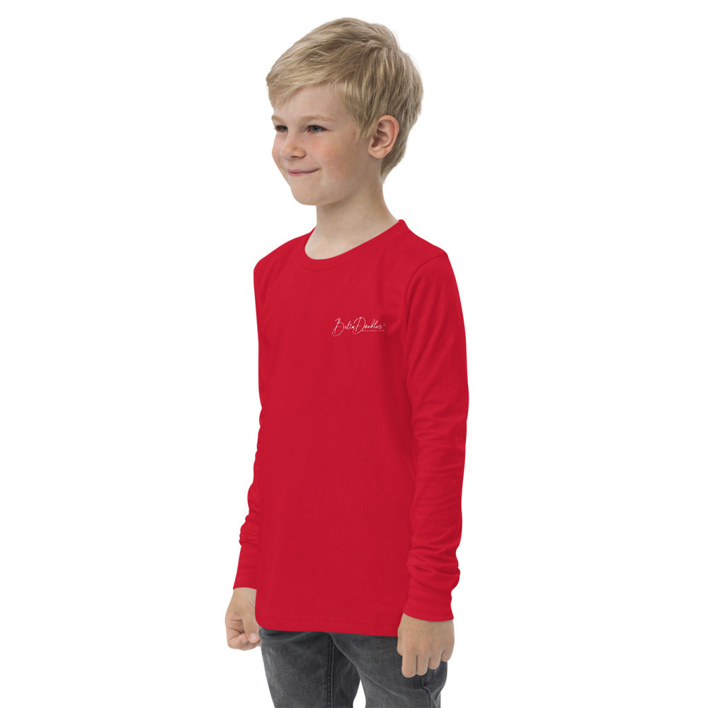 fall doodle plaid youth long sleeve